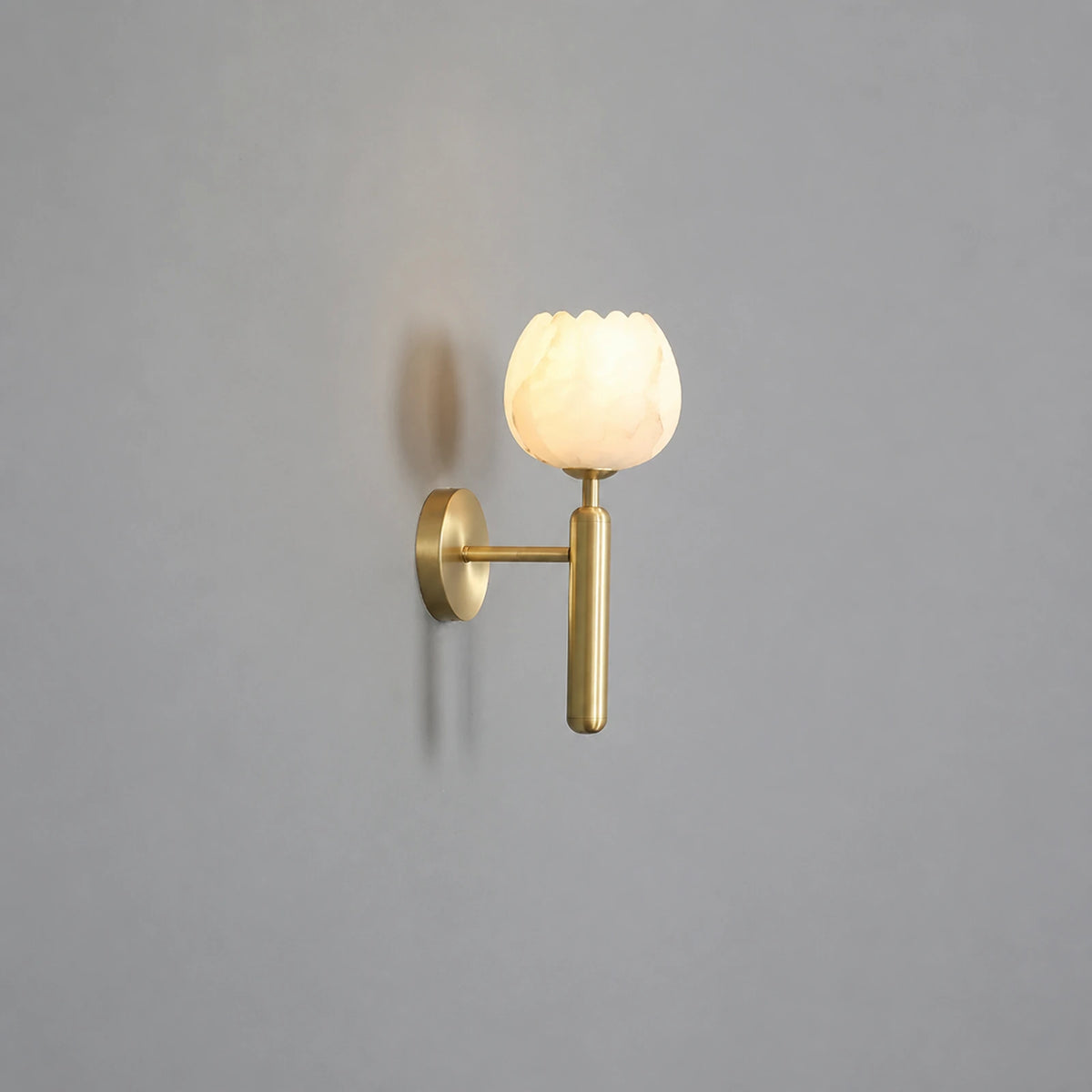 Gold Marble Globe Wall Sconce