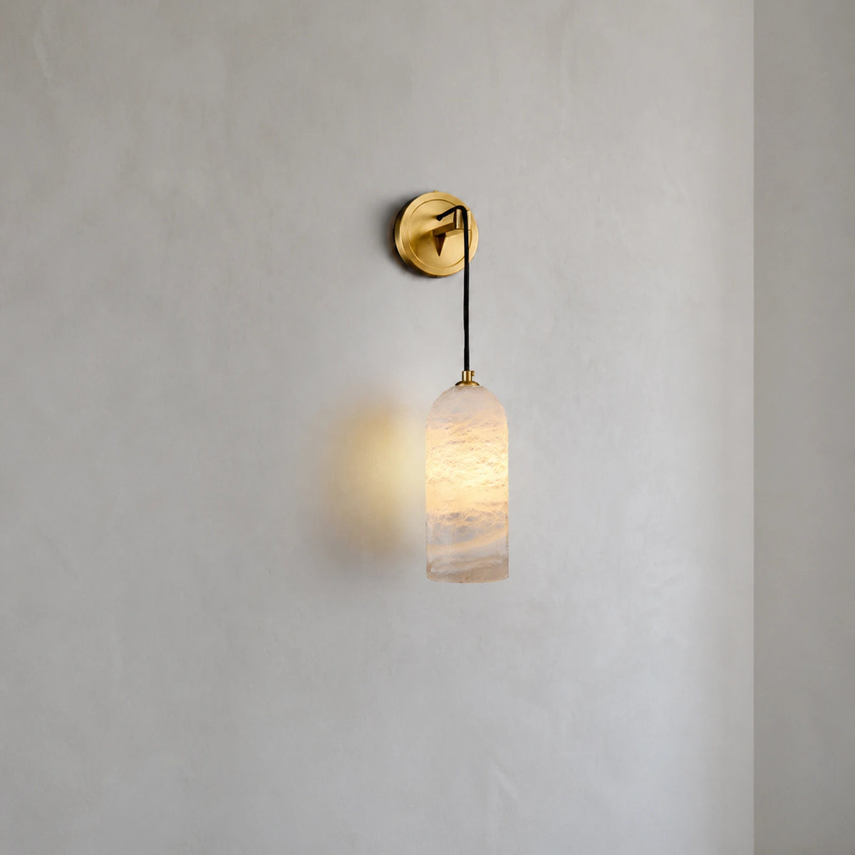 Hanging Alabaster Wall Sconce