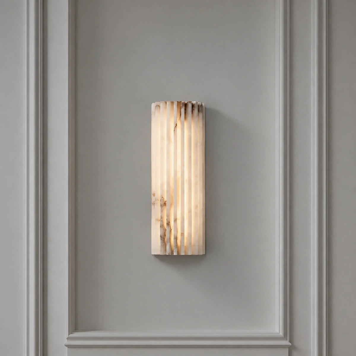 Fluted Marble Wall Sconce