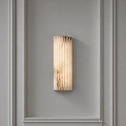 Fluted Marble Wall Sconce