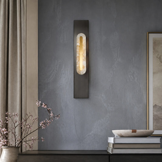Openwork Linear Alabaster Wall Sconce