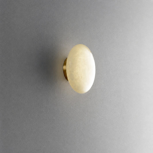 Oval Alabaster Wall Sconce