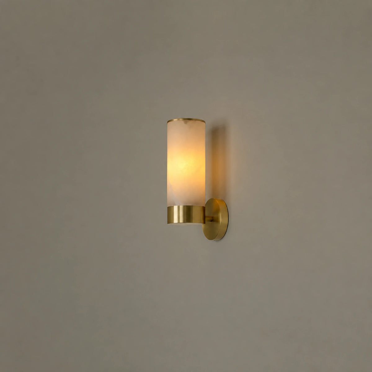 Square Alabaster Wall Sconce