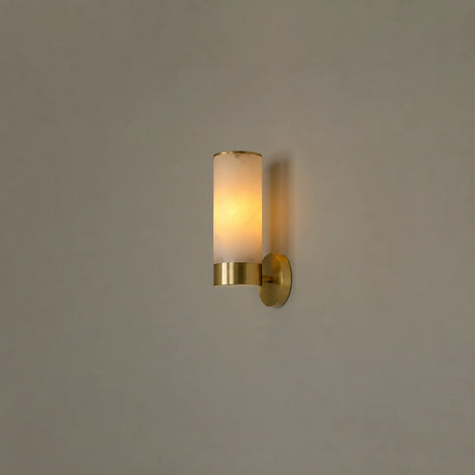 Square Alabaster Wall Sconce