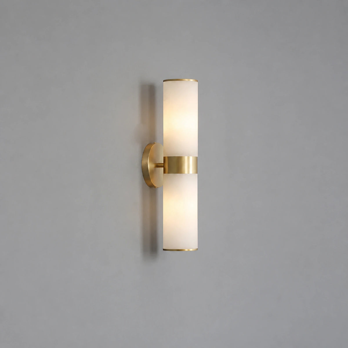 Double-Head Alabaster Wall Sconce