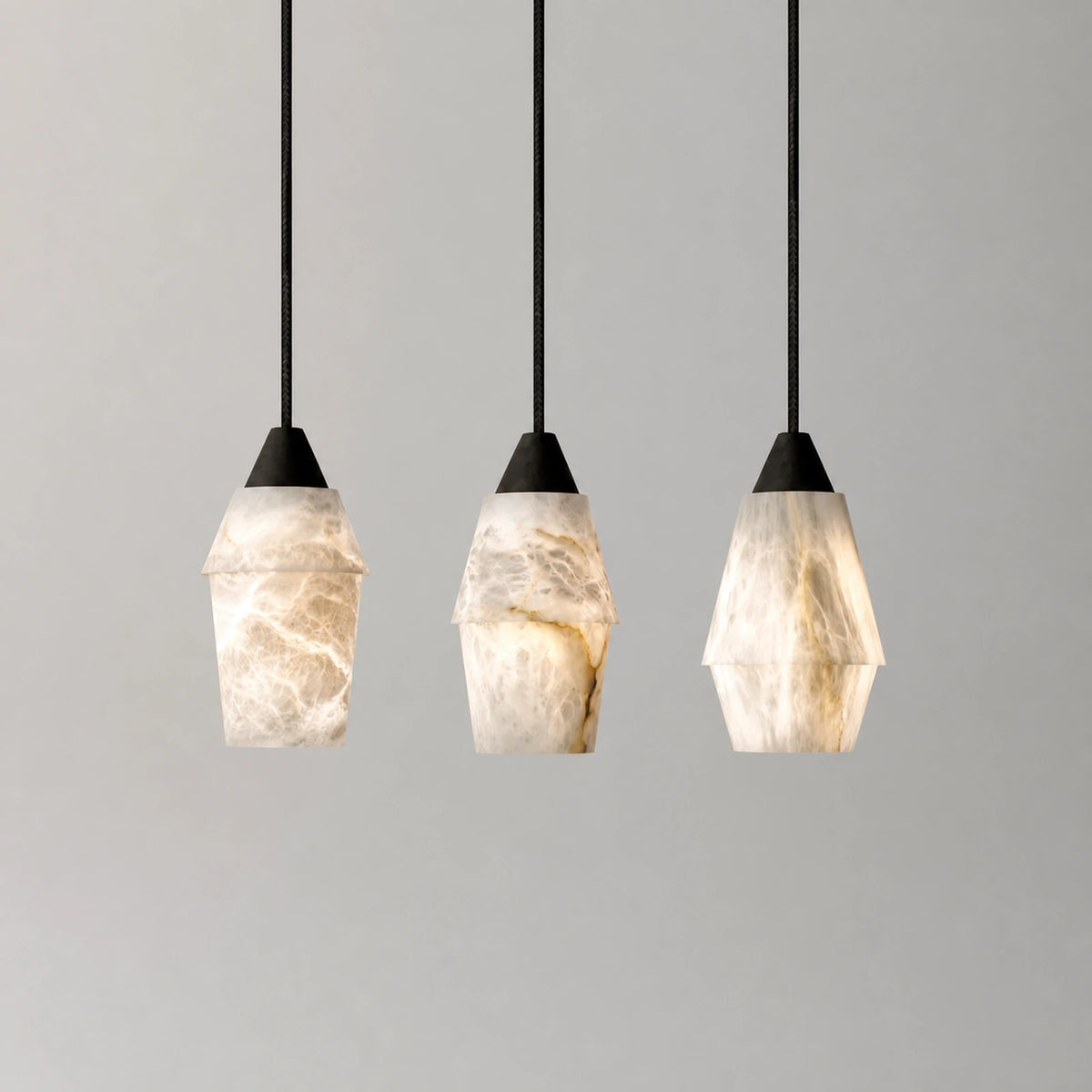 Three-Style Alabaster Pendant Light
