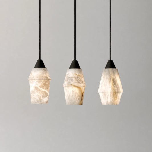 Three-Style Alabaster Pendant Light