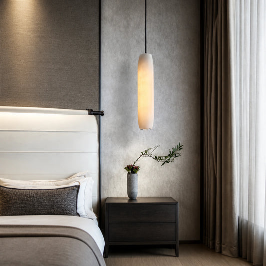 Slender Alabaster Pendant Light