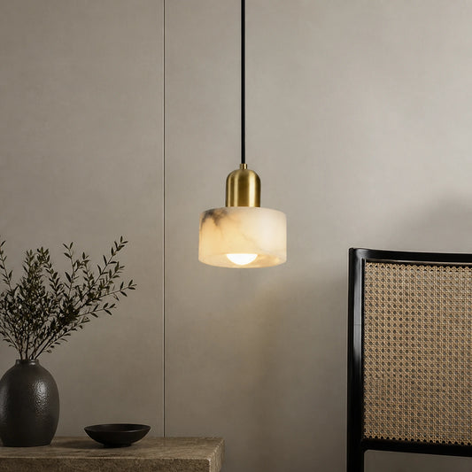 Round Alabaster Pendant Light