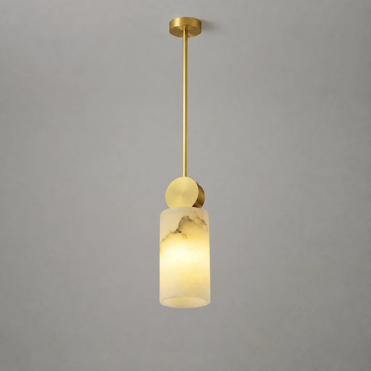 Square Alabaster Mini Pendant Light