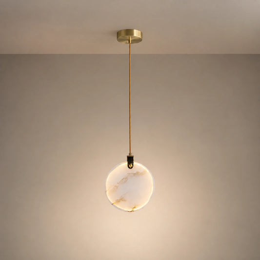 Round Alabaster Mini Pendant Light