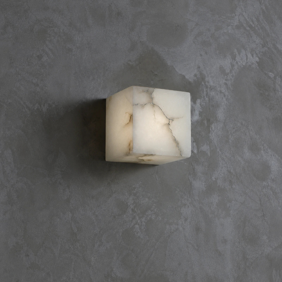 Cube Alabaster Wall Sconce