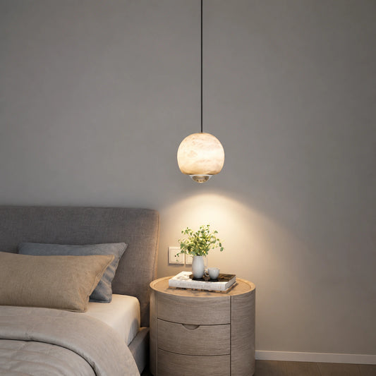Globe Alabaster Mini Pendant Light