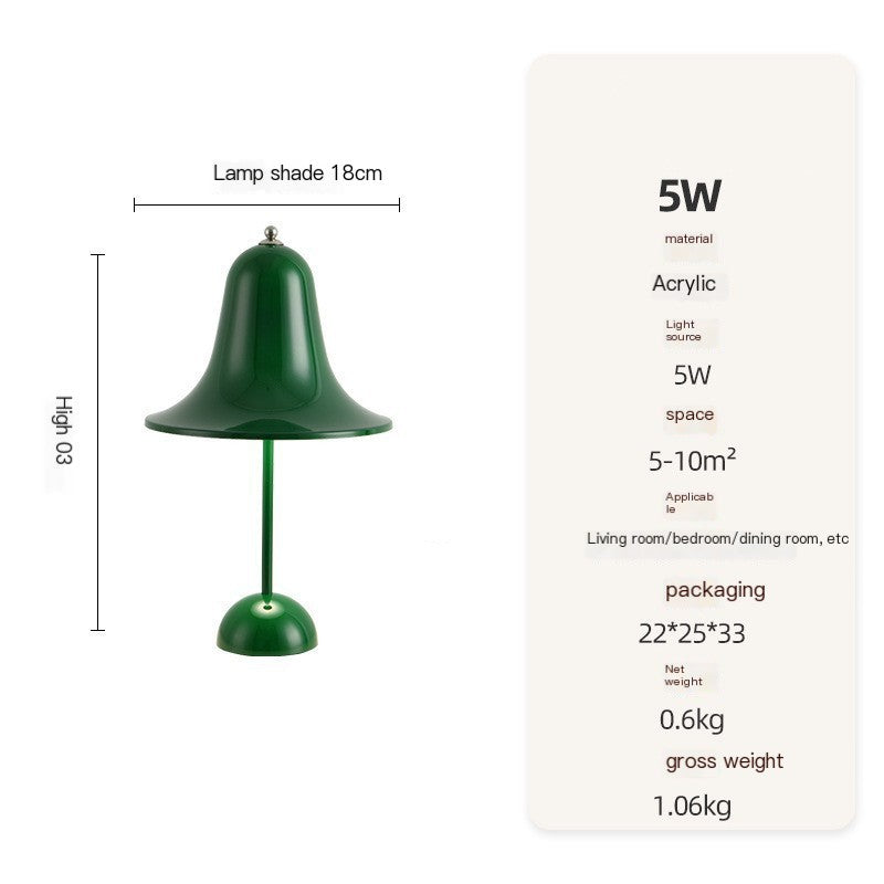 LumoBell LED Touch Lamp – Cordless Rechargeable Table Light