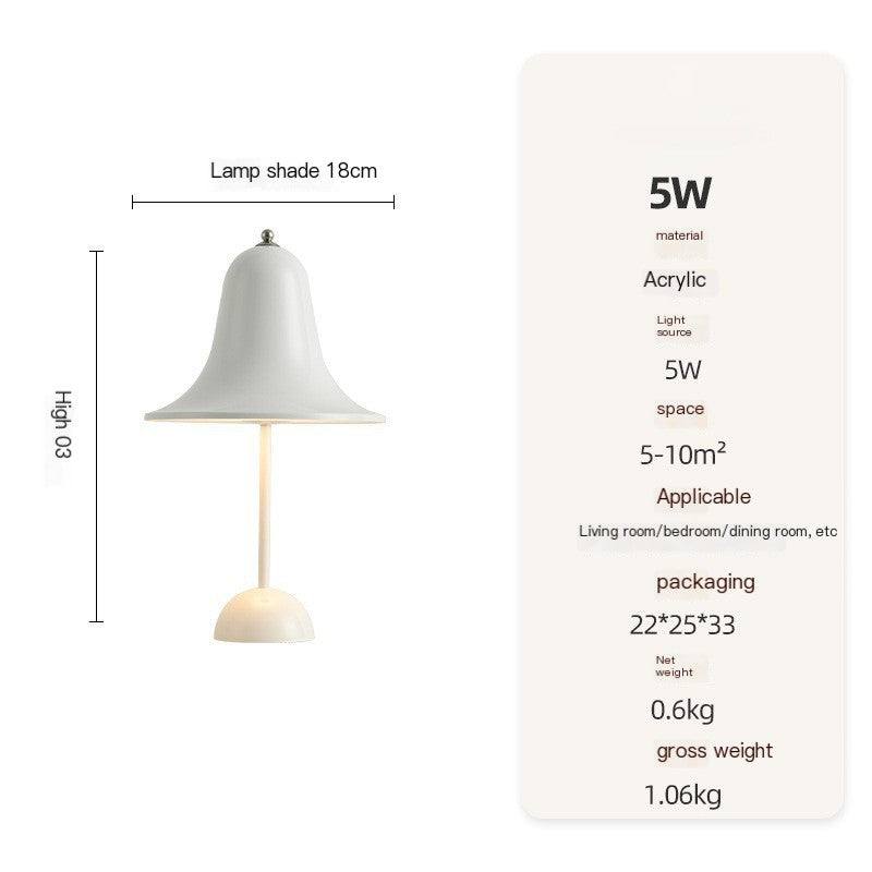 LumoBell LED Touch Lamp – Cordless Rechargeable Table Light