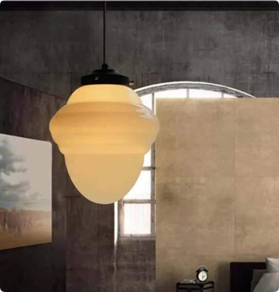 Creative Simple Retro Stylish Shape Cream Bar Restaurant Bar Living Room Bedroom Cafe Glass Chandelier