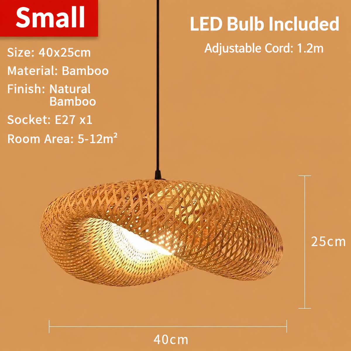 Woven Bamboo Pendant Light