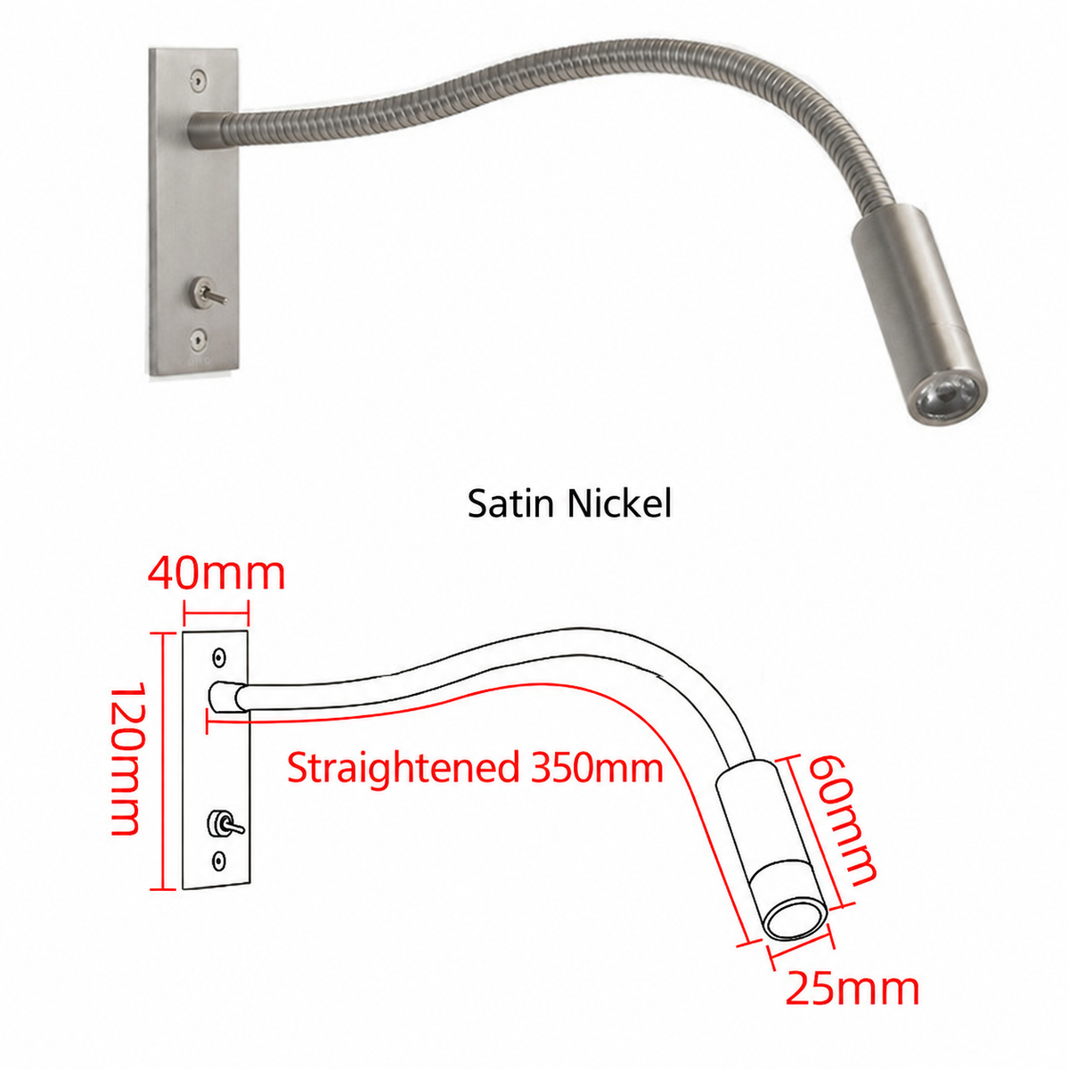 Flexible LED Reading Wall Lamp