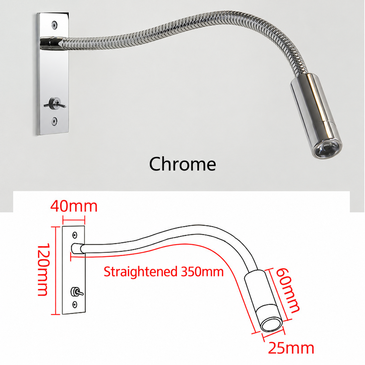 Flexible LED Reading Wall Lamp