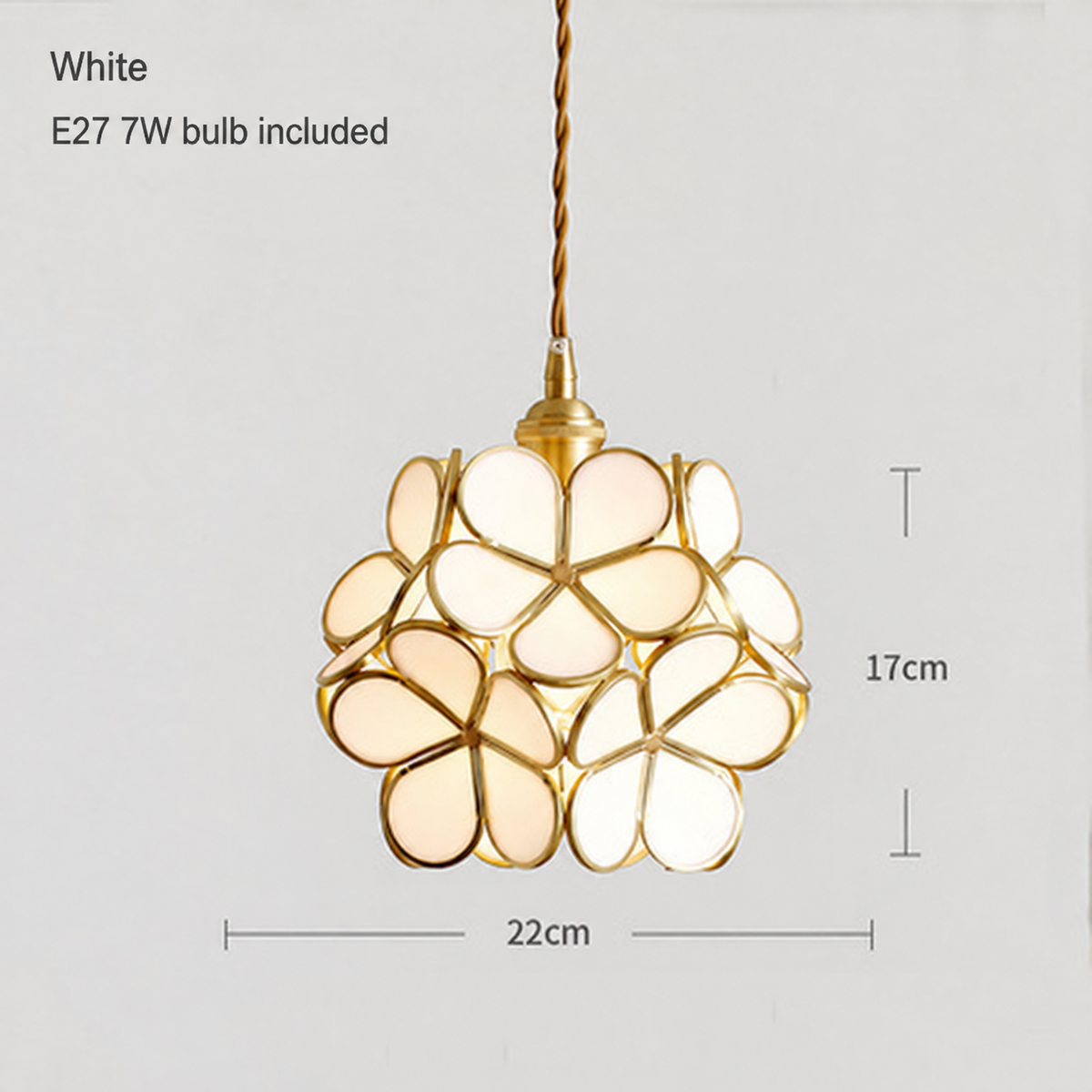 Floral Glass Petal Pendant Light