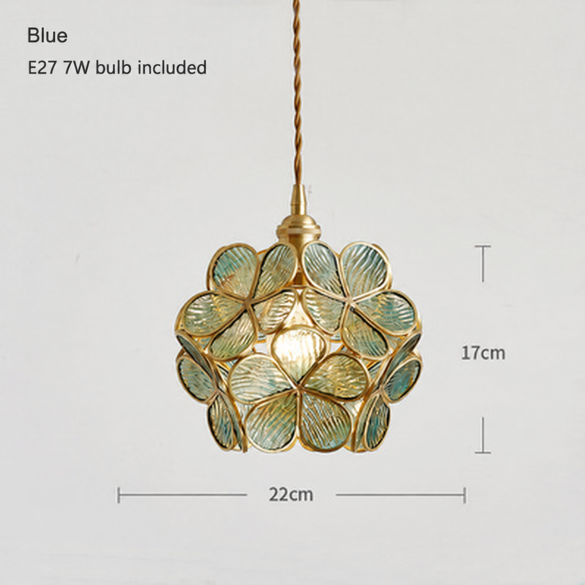 Floral Glass Petal Pendant Light