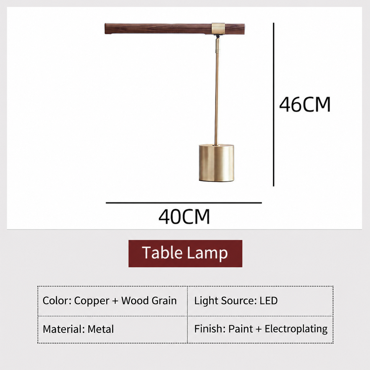 Nordic Creative Wood Grain Led Table Lamp, Light Luxury Designer Bedside Lamp, Office Hotel Study Reading Atmosphere Light
