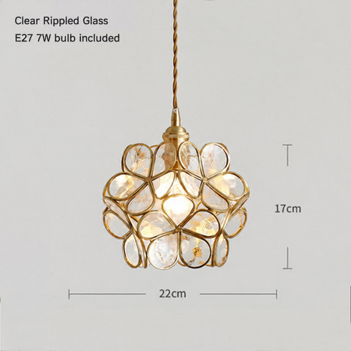 Floral Glass Petal Pendant Light