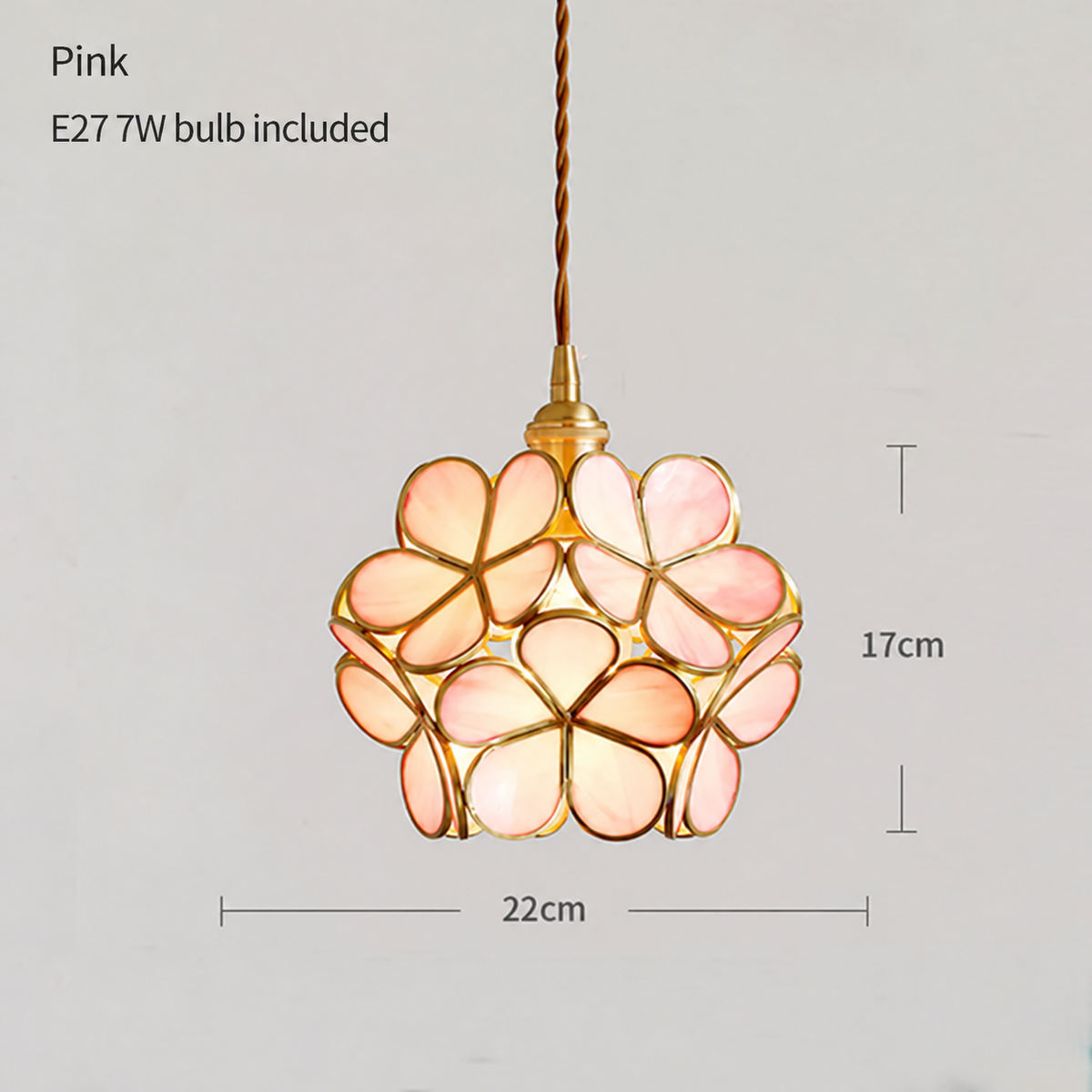 Floral Glass Petal Pendant Light