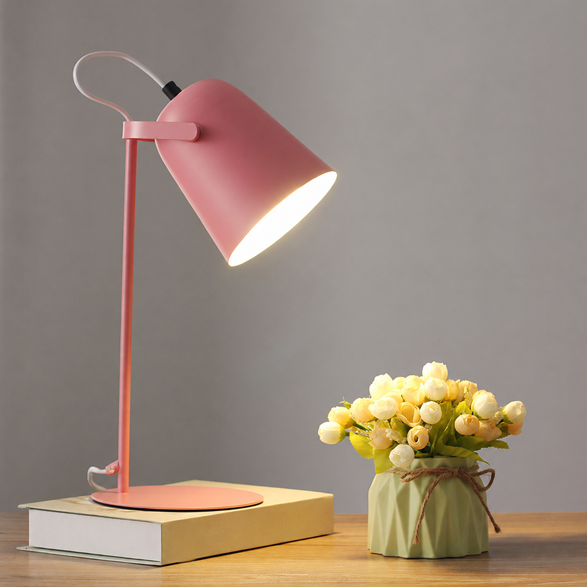 Nordic Metal Cone Table Lamp with E27 Socket