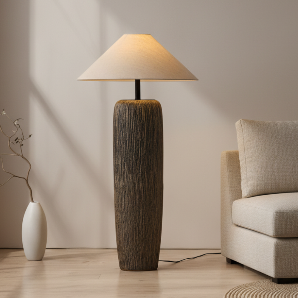 Wabi-Sabi Floor Lamp - Modern Ceramic Standing Floor Lamp for Living Room