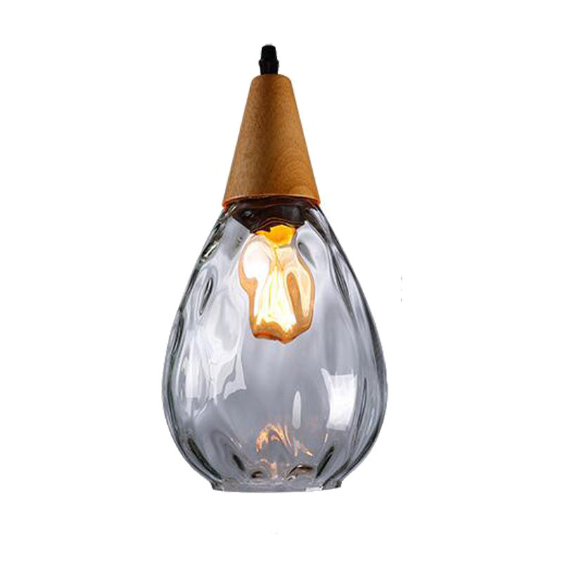 Royelux Vintage Teardrop Pendant Light Hanging Fixture for Kitchen and Dining Spaces