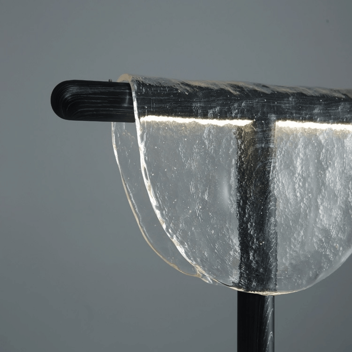 LumoAmber Half-Moon Glass Table Lamp