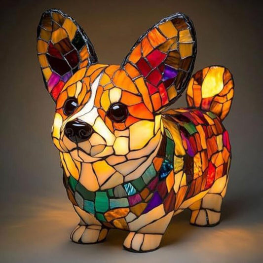 Animal resin LED night light bedside lamp
