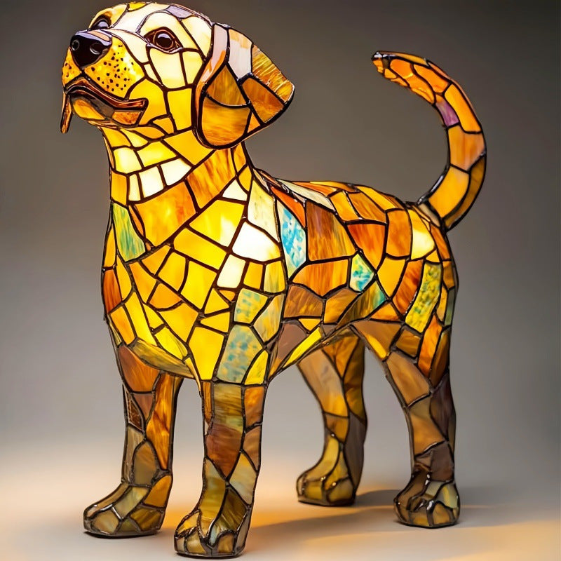 Animal resin LED night light bedside lamp