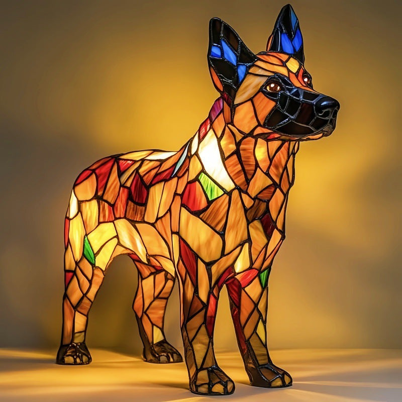 Animal resin LED night light bedside lamp