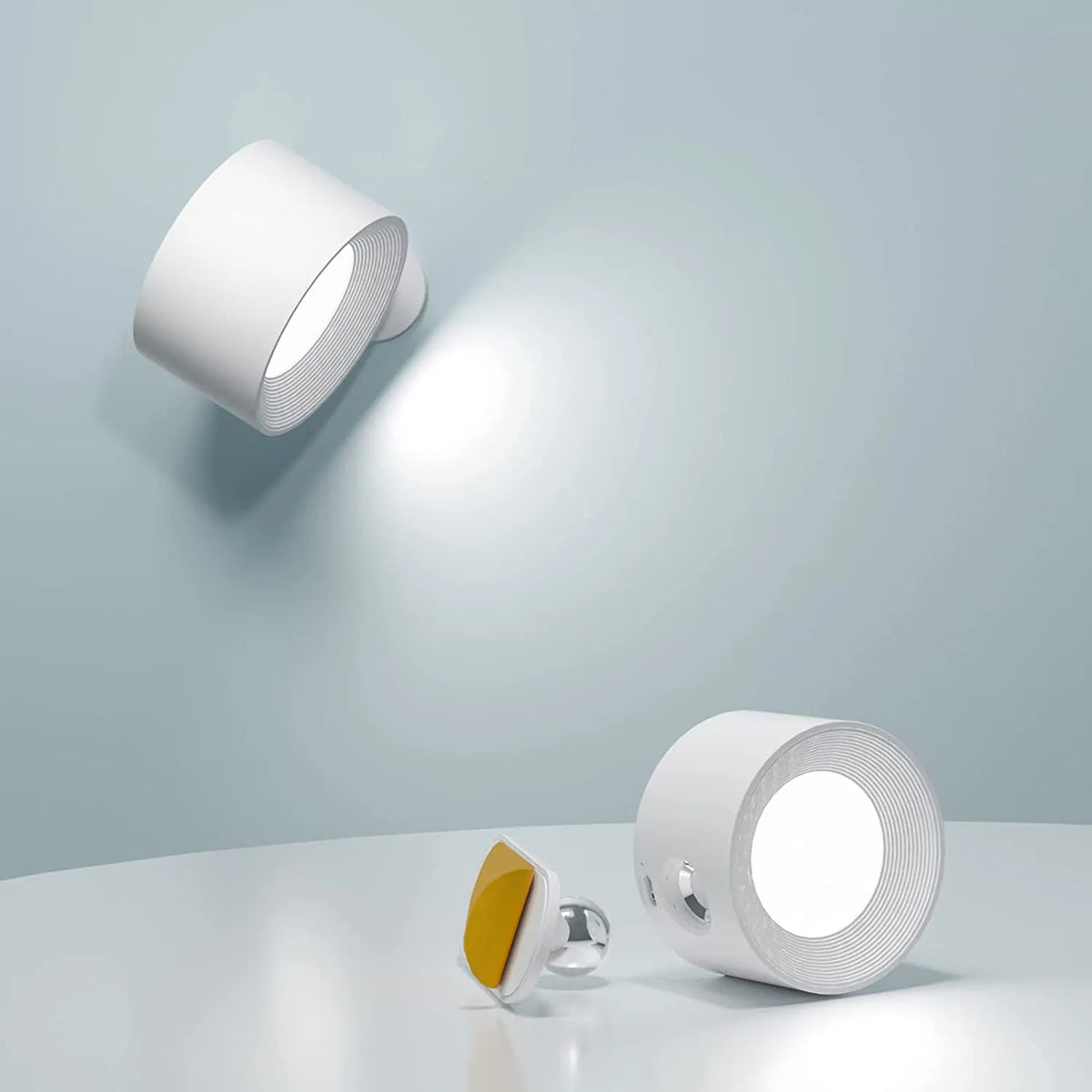 Lumora Spotlight Cordless Wall Lamp – Rechargeable, 360° Rotatable & Dimmable LED Light