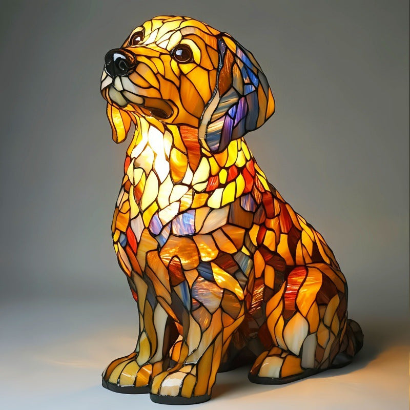 Animal resin LED night light bedside lamp
