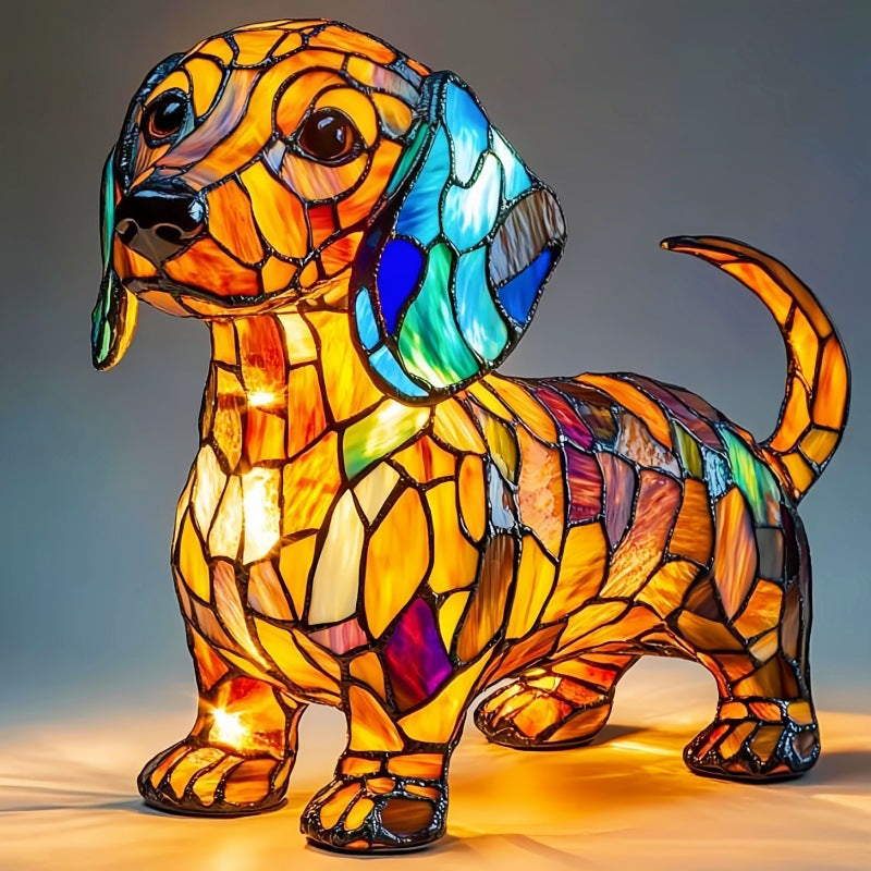 Animal resin LED night light bedside lamp