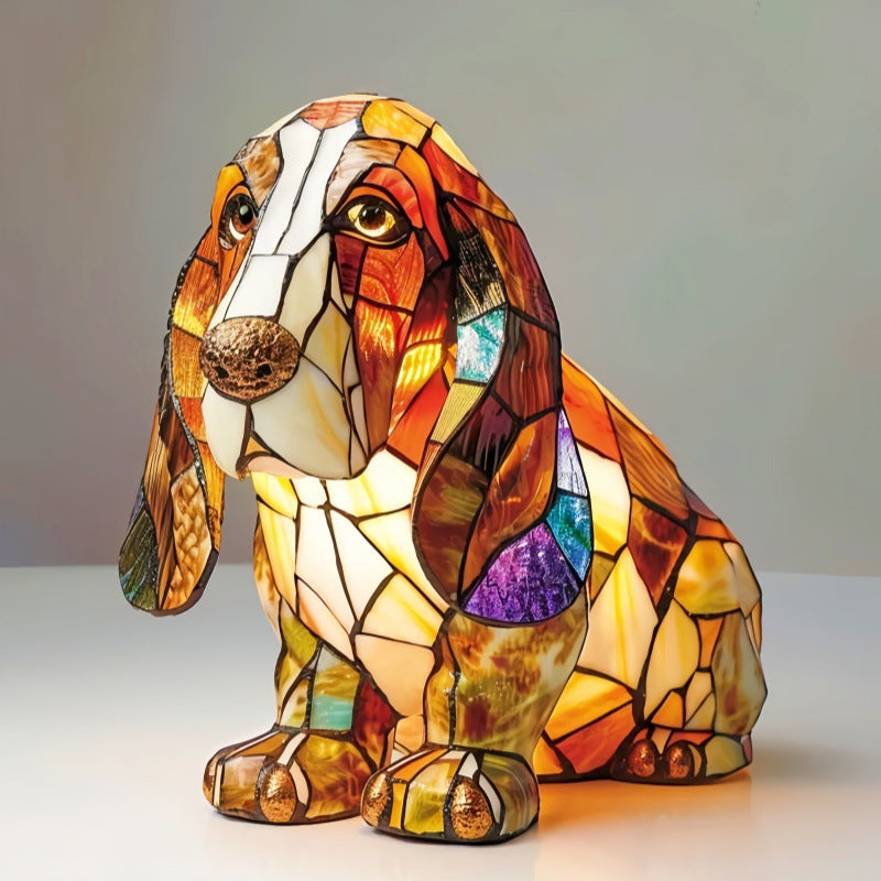 Animal resin LED night light bedside lamp