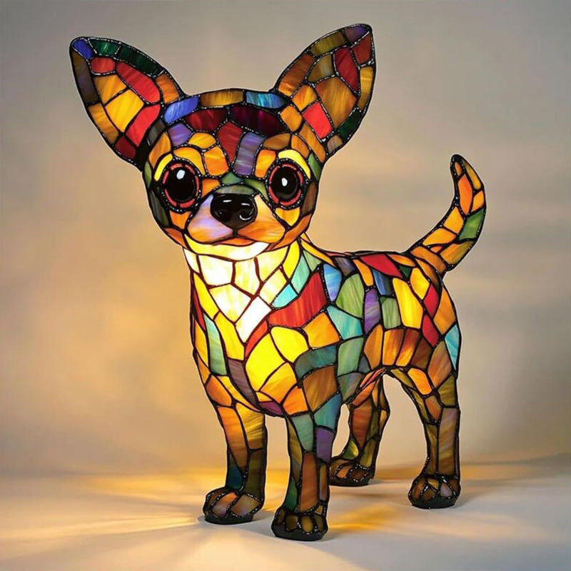 Animal resin LED night light bedside lamp