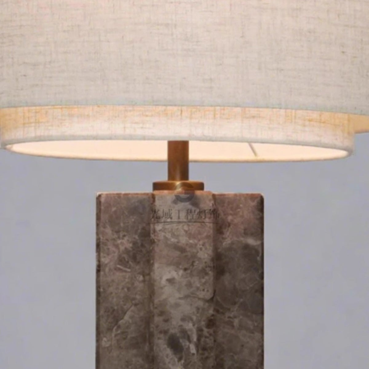 Marbella Marble Table Lamp – Timeless Stone Base with Fabric Shade