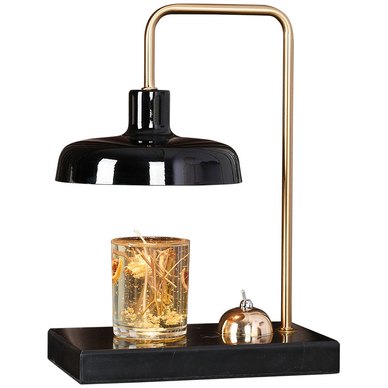 LumoMelt Marble Wax Lamp – Nordic Aromatherapy Candle Warmer & Book Light