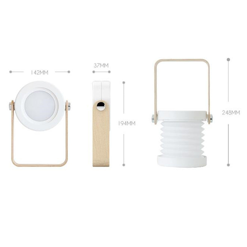 New LED lantern light, small night light, creative folding eye protection desk lamp, USB new unique home gift atmosphere lamp
