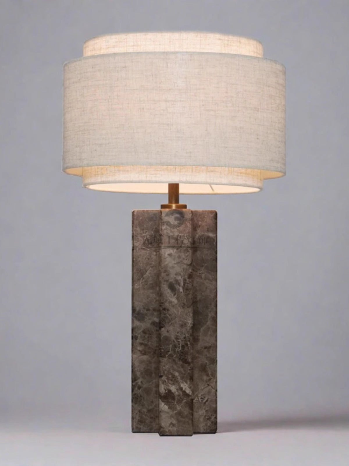 Marbella Marble Table Lamp – Timeless Stone Base with Fabric Shade