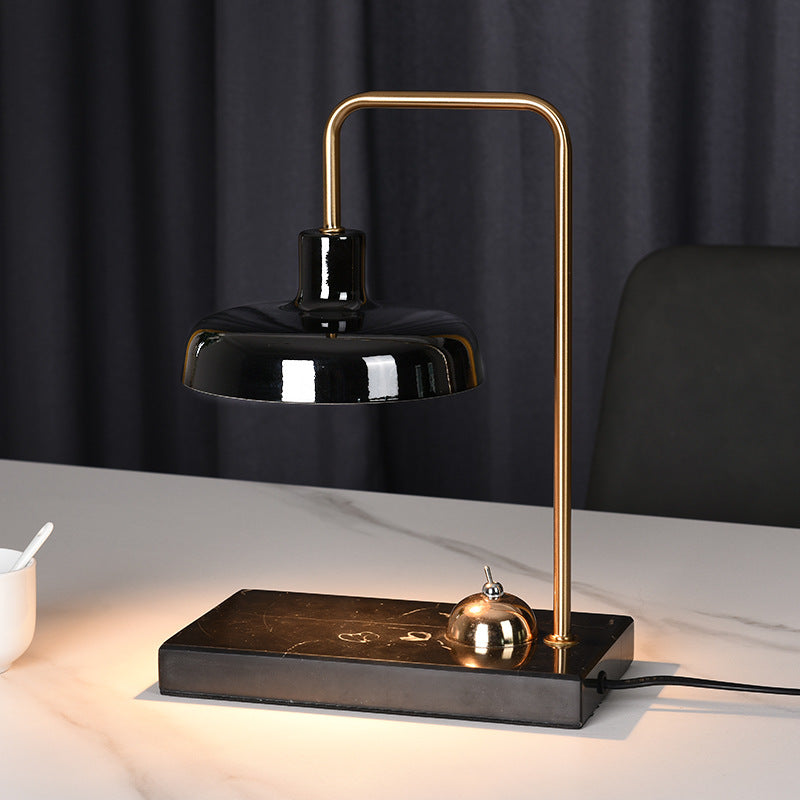 LumoMelt Marble Wax Lamp – Nordic Aromatherapy Candle Warmer & Book Light