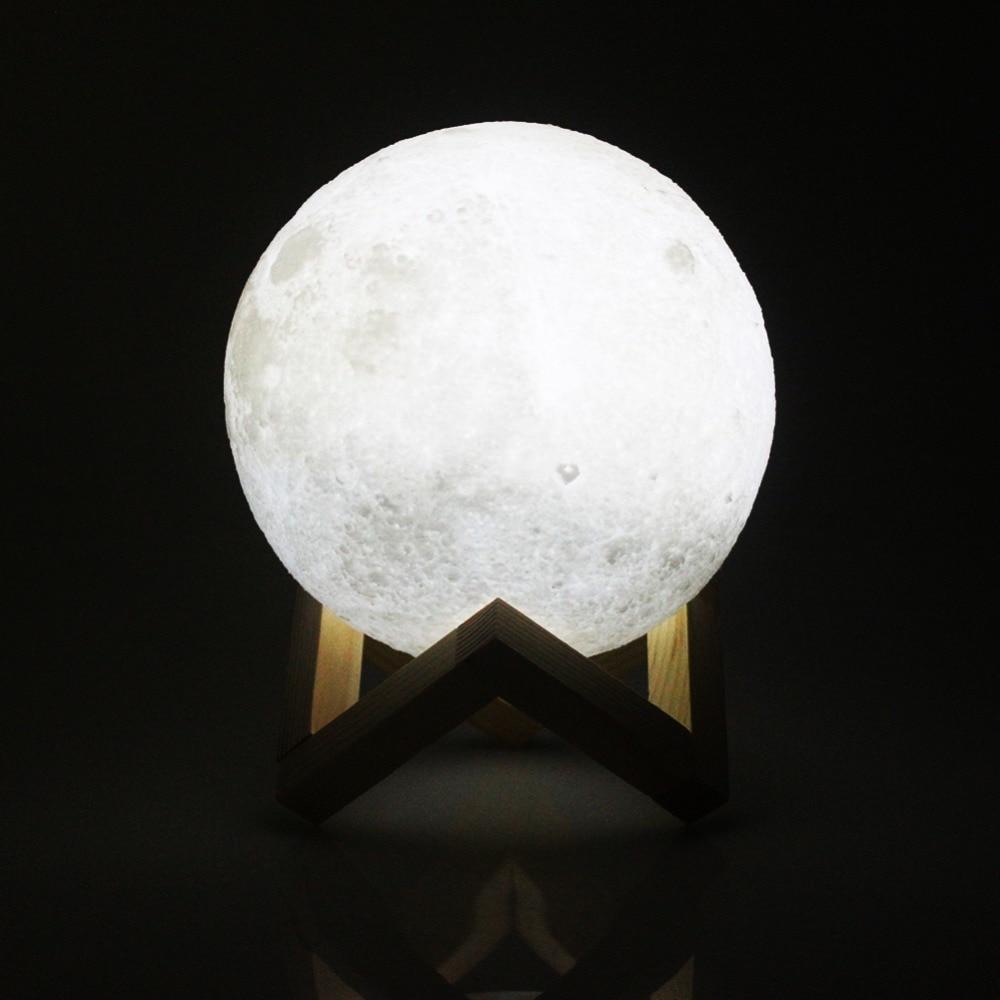 Rechargeable Wireless Dual Color Moon Full Moon Night LED Light