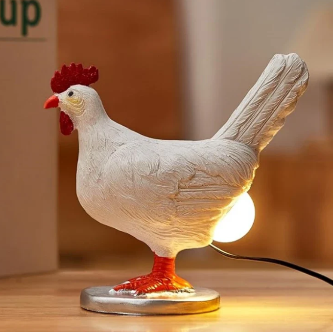 Decorative Chicken Night Light – Fun LED Lamp for Easter Home Decor, Soft Warm Light, Battery-Operated, Indoor Use