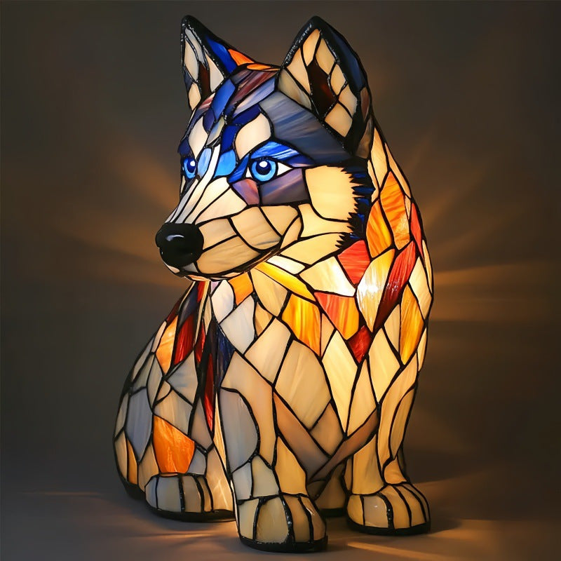 Animal resin LED night light bedside lamp