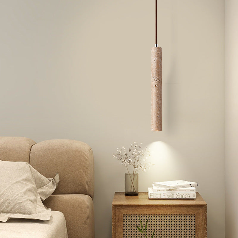 Sabi Pendant Light, Natural Travertine