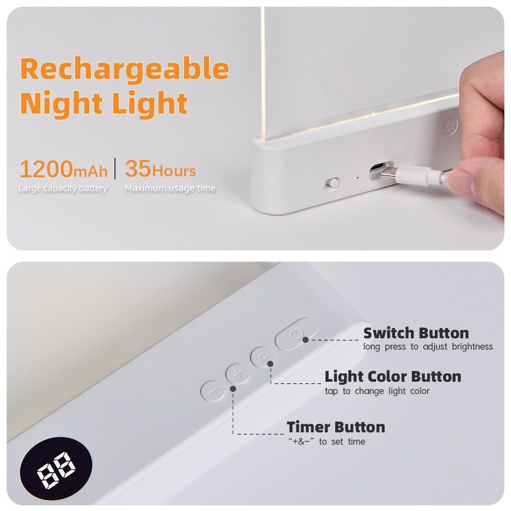 new transparent reading lamp stepless dimming desktop nightlight student dormitory can be regularly read nightlight